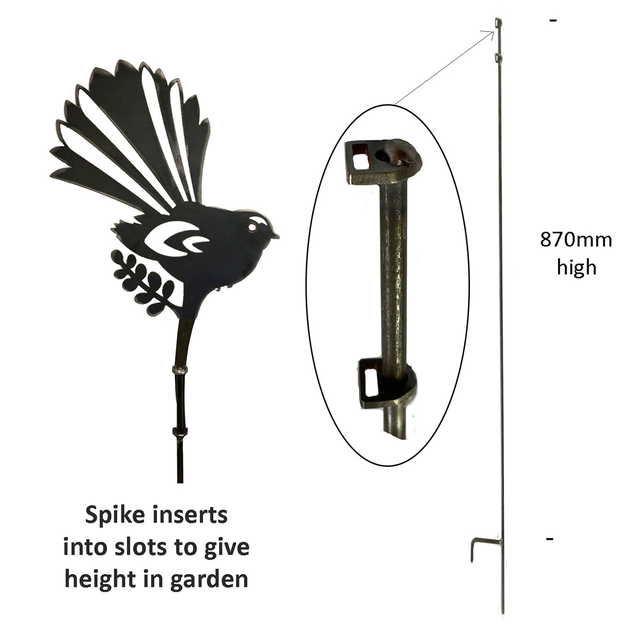 Garden Art Display Stake Detailed View