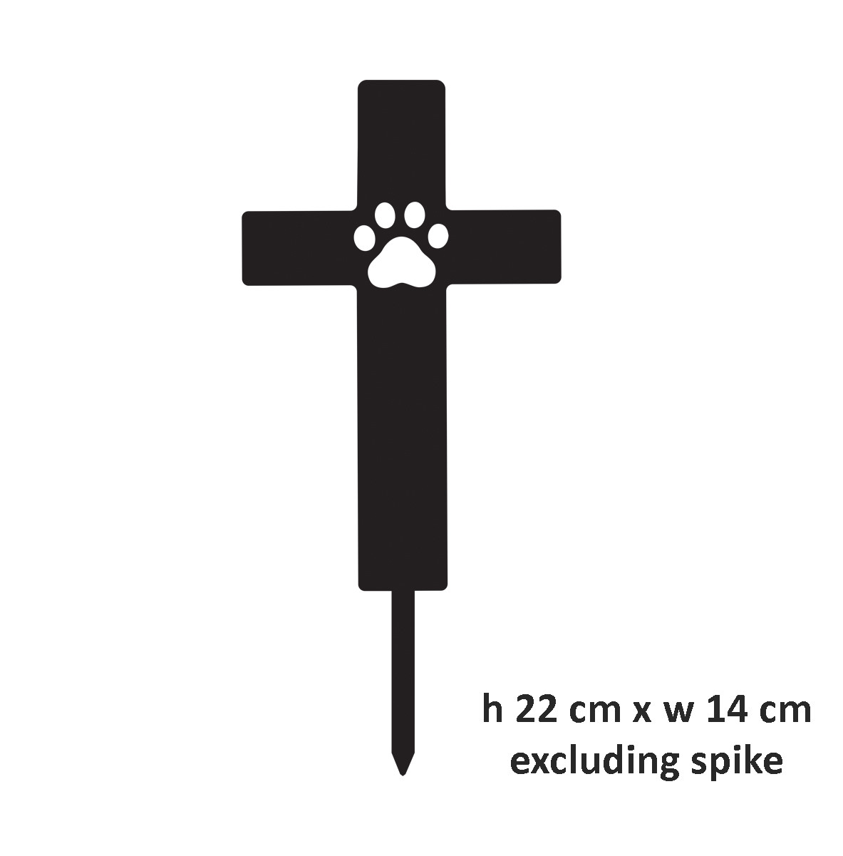 Pet Cross Metal Garden Art
