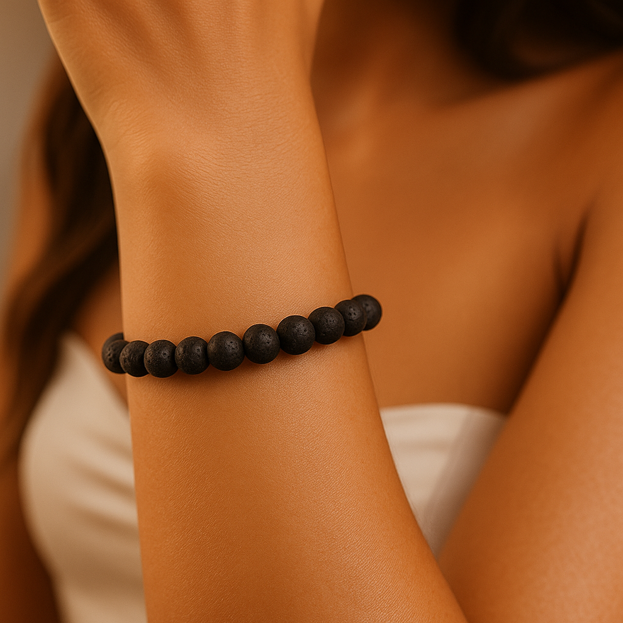 L-KL25 Plain Lava Bracelet