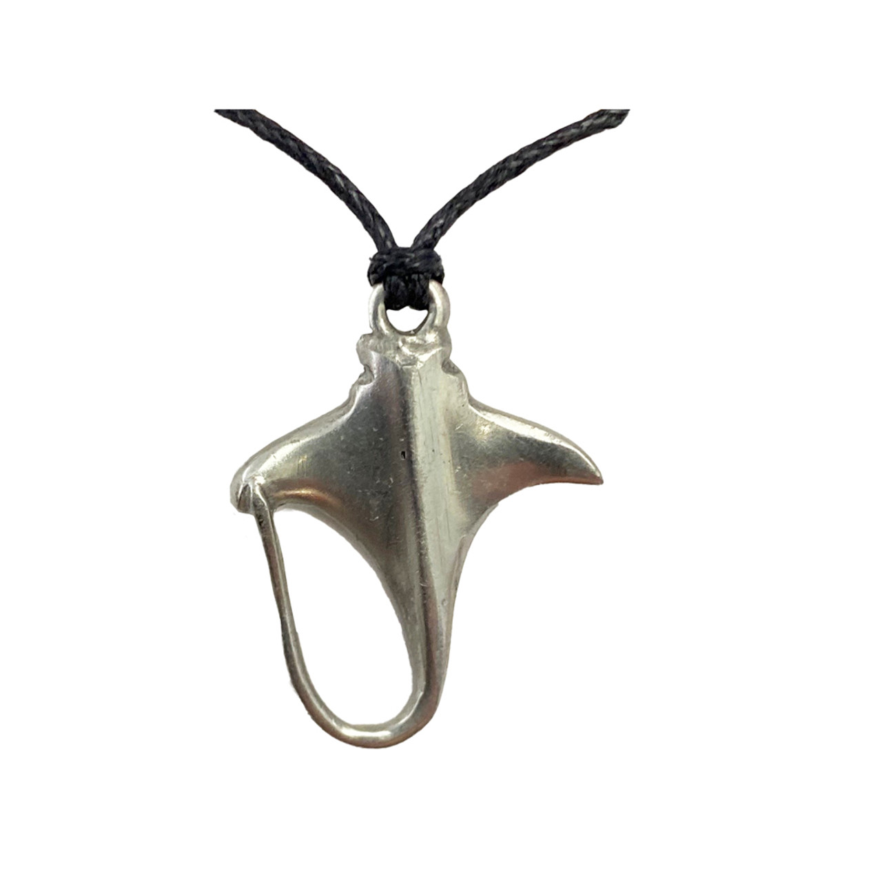 Pewter pendant on chain - Stingray