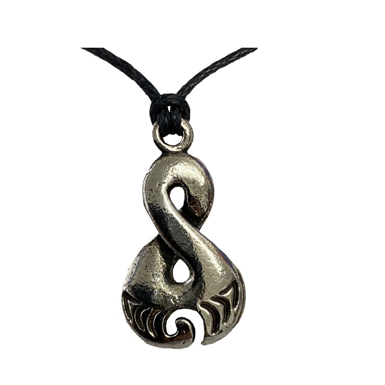 Pewter pendant on chain - Infinity/Koru