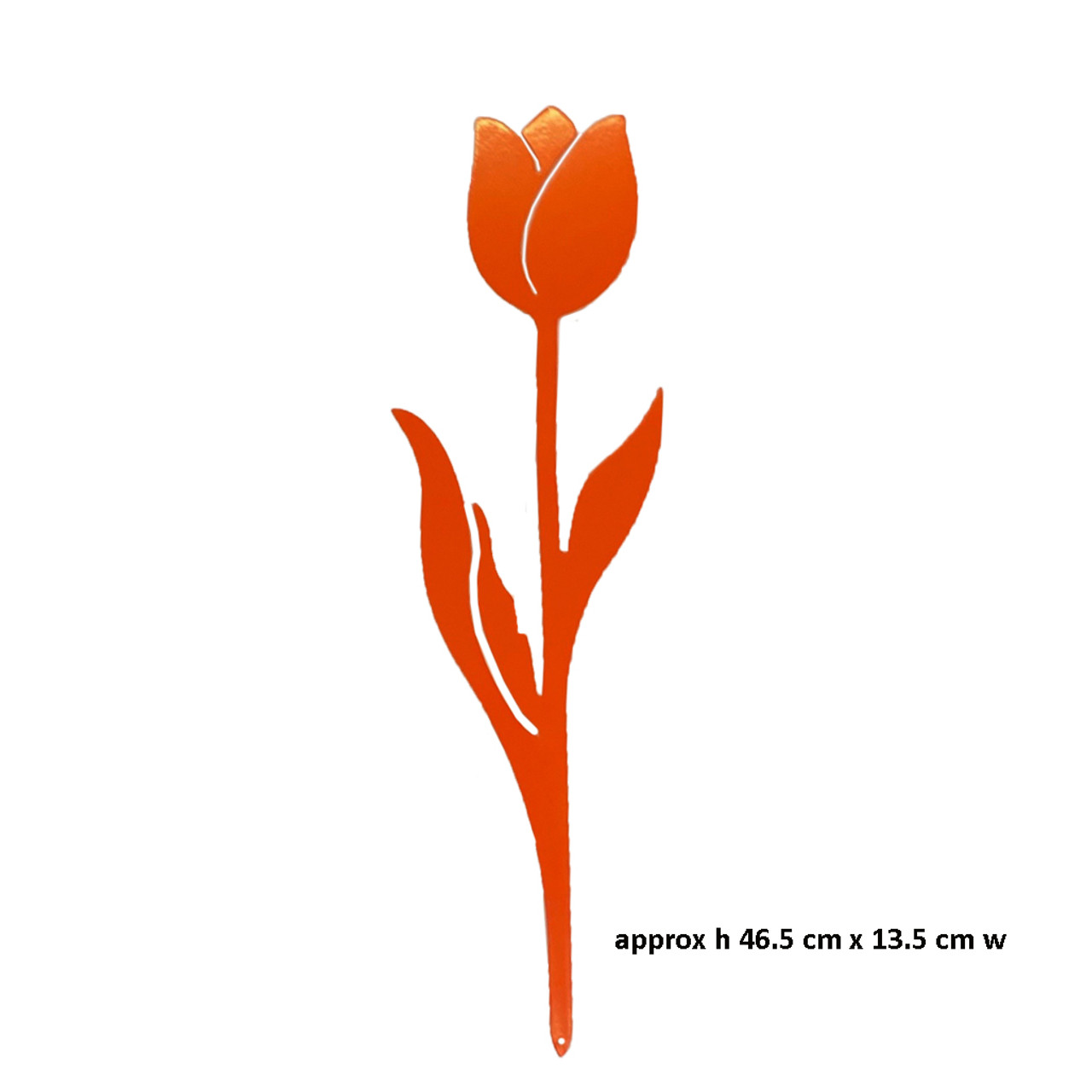 Tulip Powder Coated Garden Art Orange