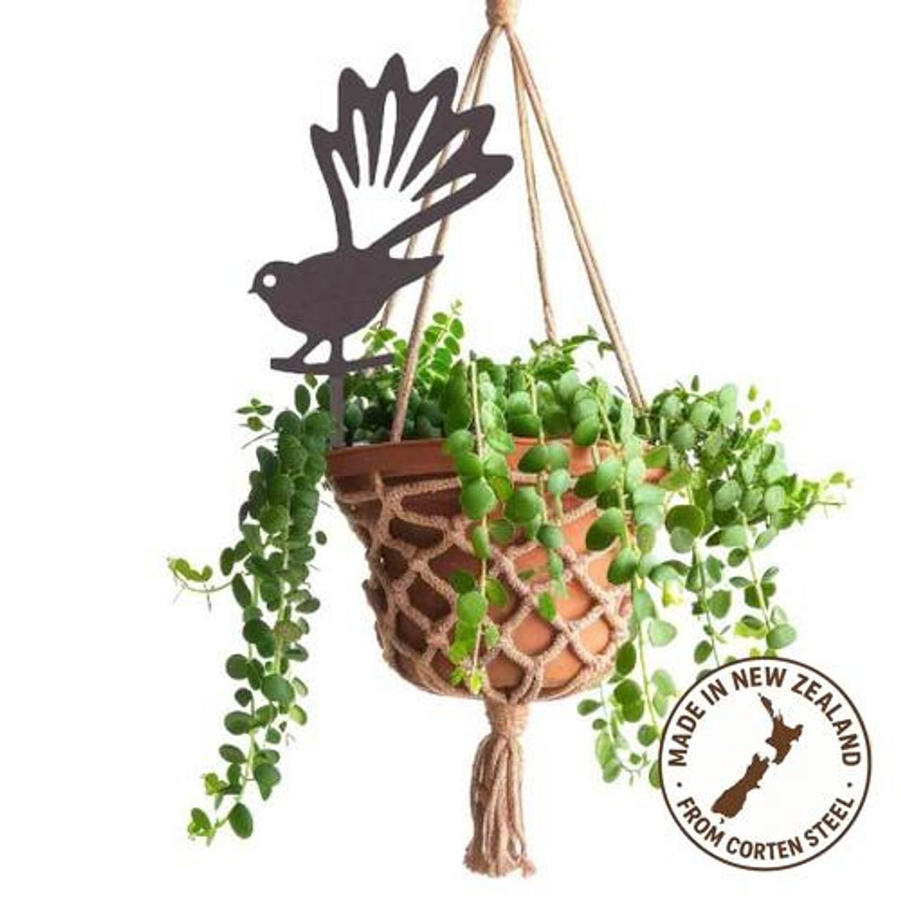BAMA303 Fantail Corten Steel Pot Plant Art