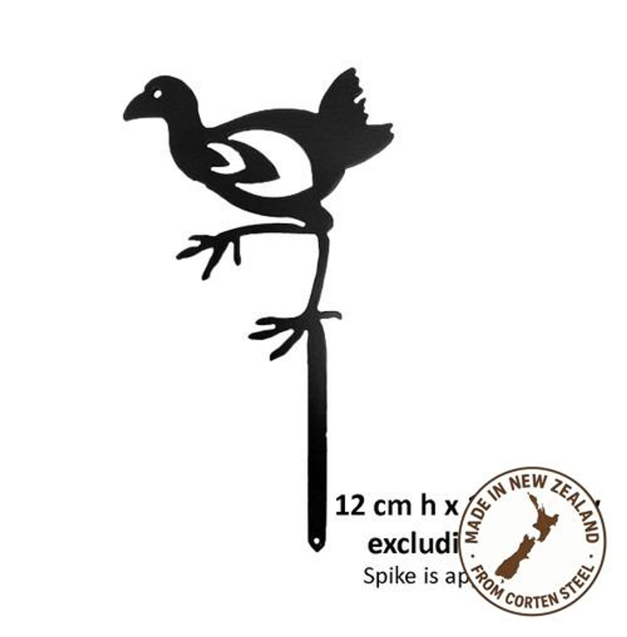 BAMA307 Pukeko Corten Steel Pot Plant Art