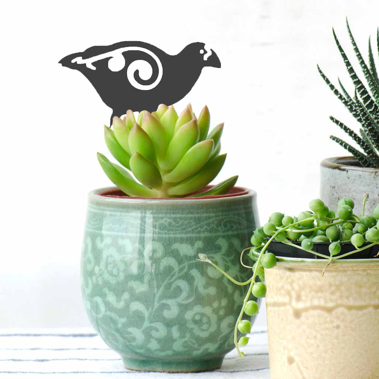 BAMA309 Takahe Corten Steel Pot Plant Art