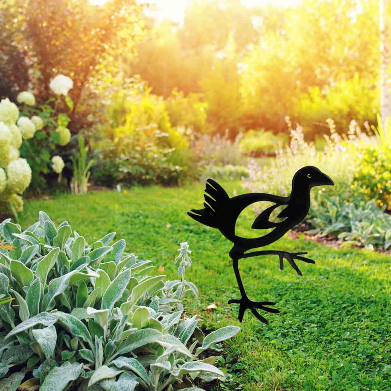 BAMD117  Pukeko Steel Garden Art Black