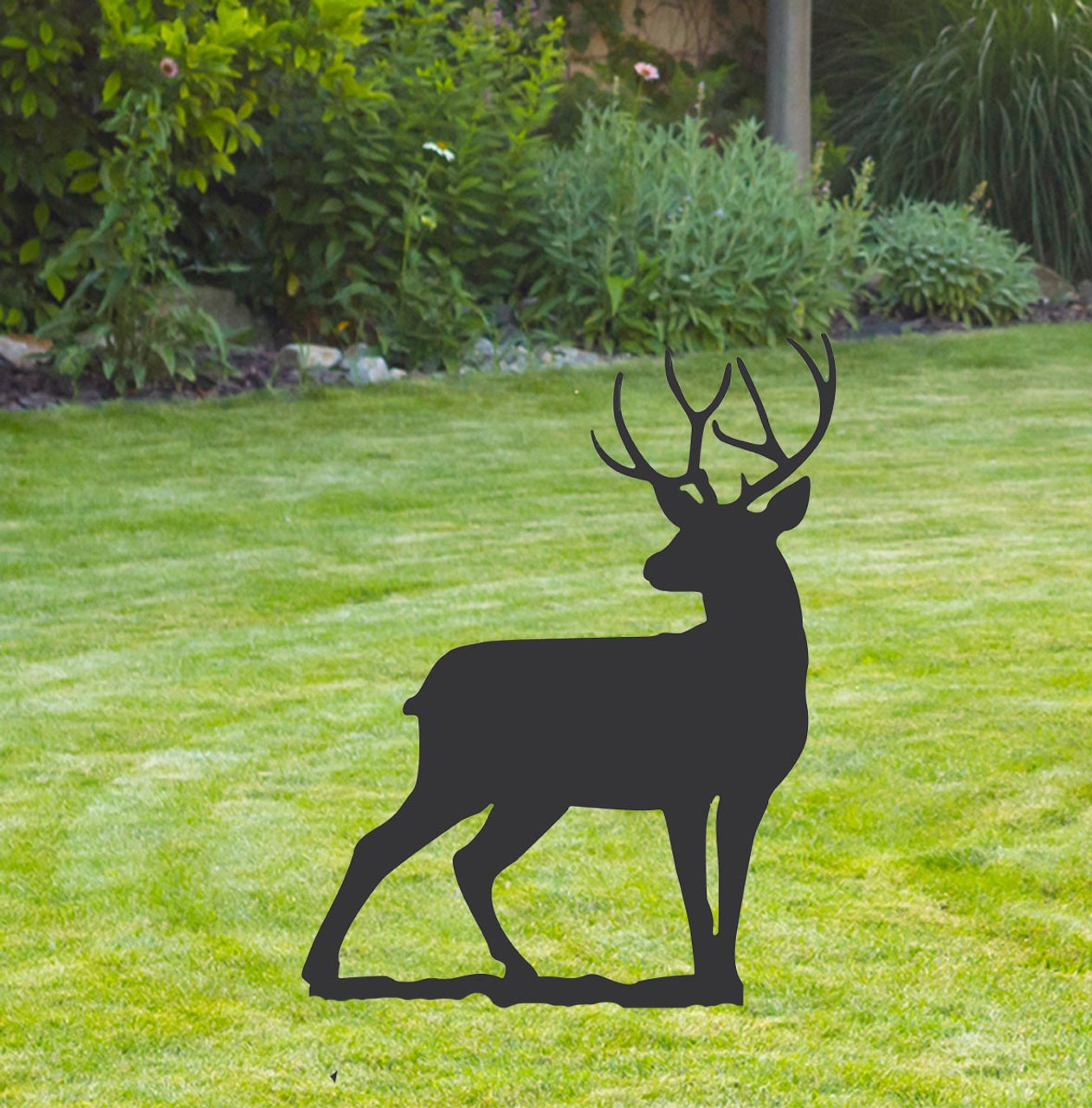 BAMA269 Medium Standing Stag Corten Steel Garden Art