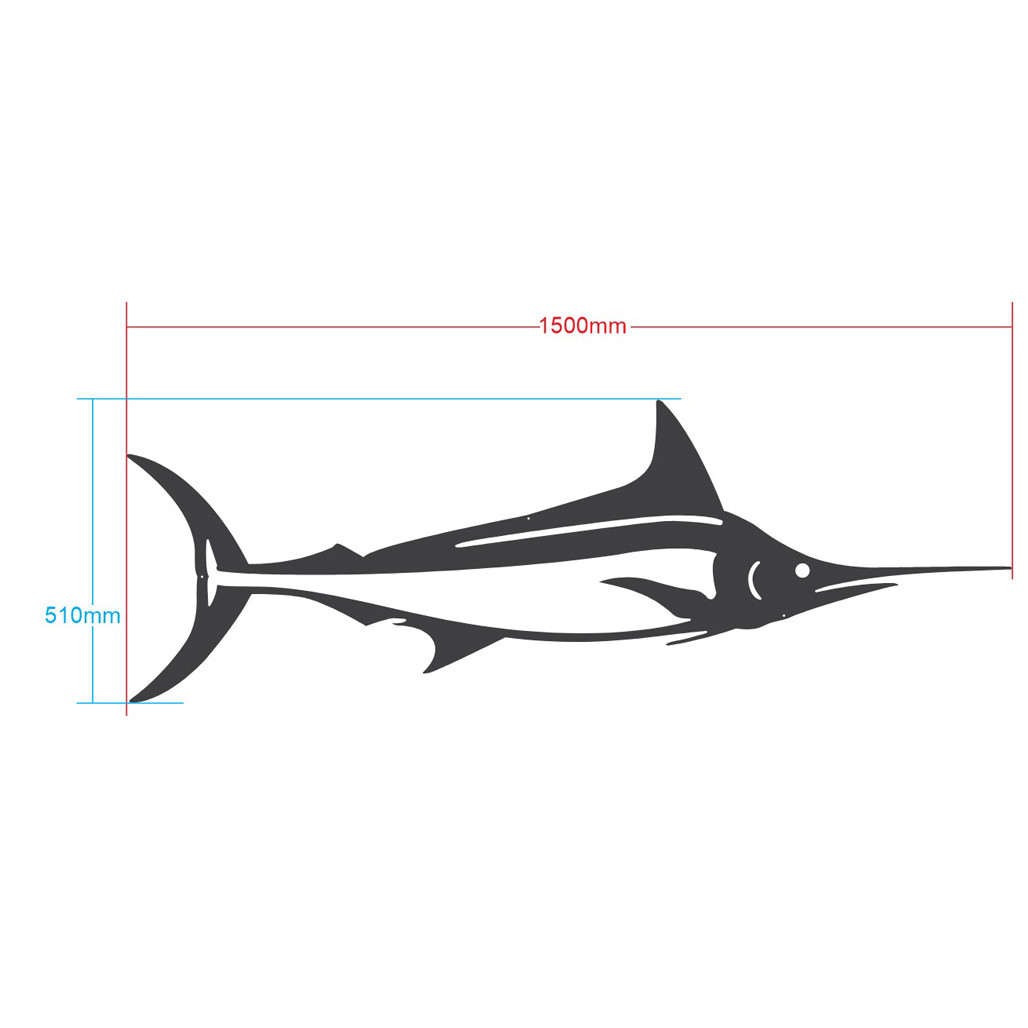 Marlin Metal Wall Art - Large