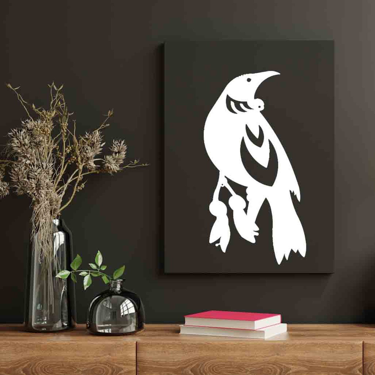 BAMC515 Tui Steel Wall Art White