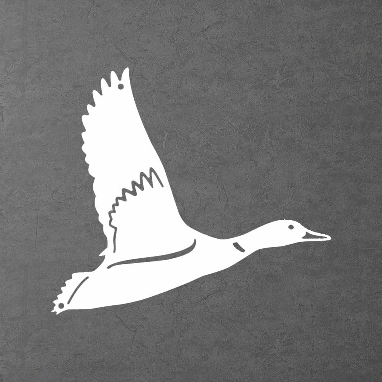 BAMC613 Flying Duck Lge Steel Wall Art White