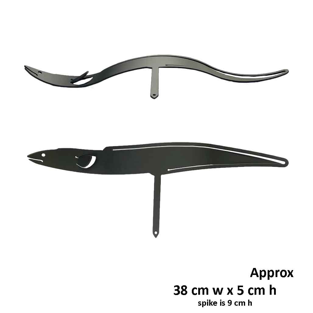 Eel with Curve Large Steel  Art Black