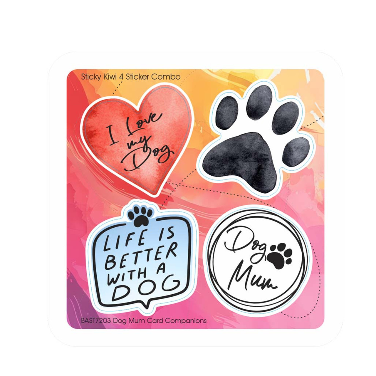 4 Sticker combo Dog Mum