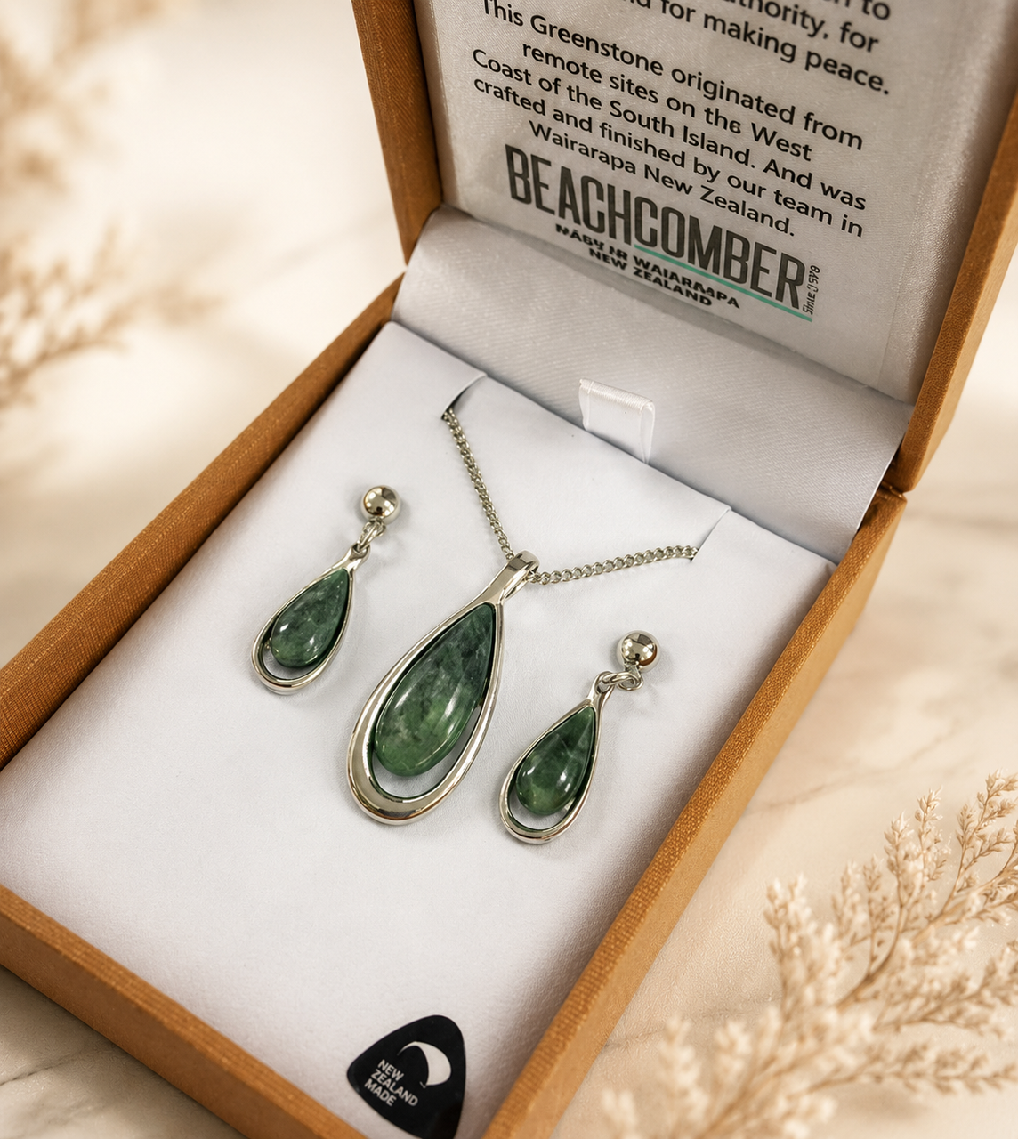 Silvertone Pounamu Pendants