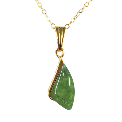 NZ Pounamu Pendant Gold Plated