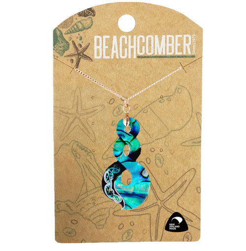 Paua Pendant Small Triple Twist Tattoo Carded