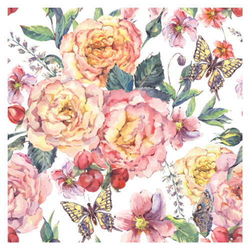 Roses and Butterflies Thirsty Coaster