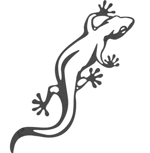 Gecko Corten Steel Wall Art