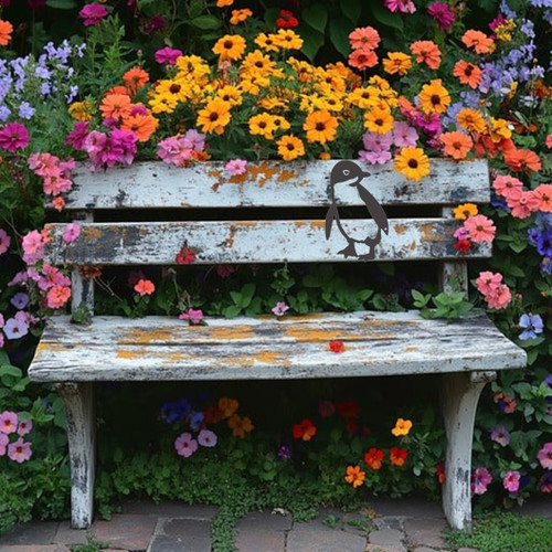 BAMA569 Penguin Corten Steel Wall Art BAMA569 Penguin Corten Steel Wall Art