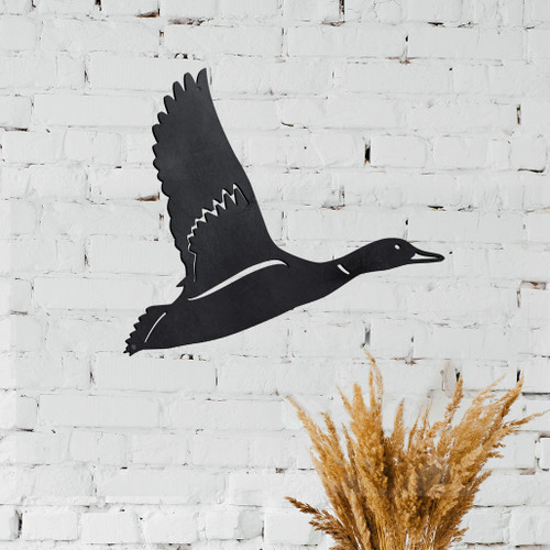 Flying Duck Lge Corten Steel Wall Art