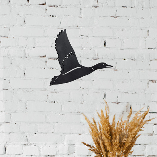 Flying Duck Sml Corten Steel Wall Art