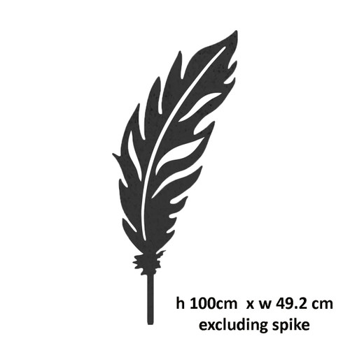 Large Feather Garden Art – Corten Steel