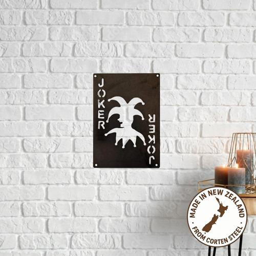 BAMA627 Joker Face Corten Steel Wall Art