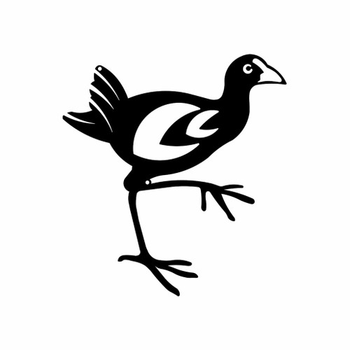 BAMD517 Pukeko Steel Wall Art Black