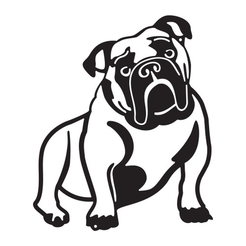 Bulldog Corten Steel Wall Art