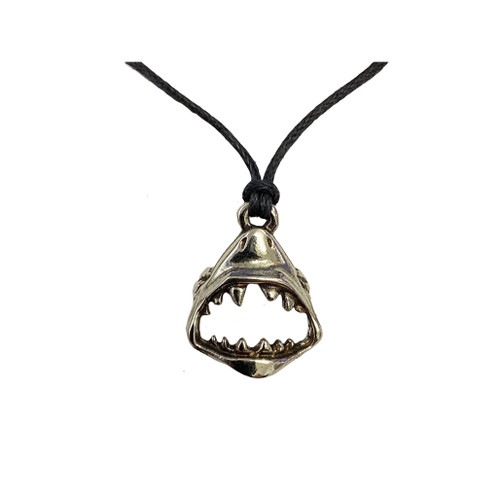 Pewter pendant on chain - SharkJaw