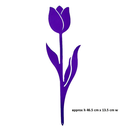 Tulip Powder Coated Garden Art Purple