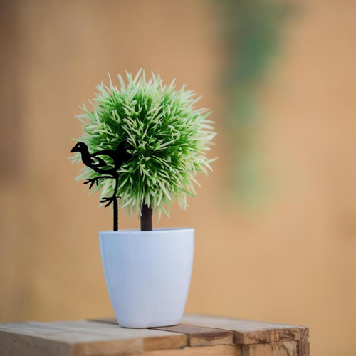 Mini Pūkeko Pot Plant Art