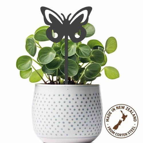 BAMA313 Butterfly Corten Steel Pot Plant Art