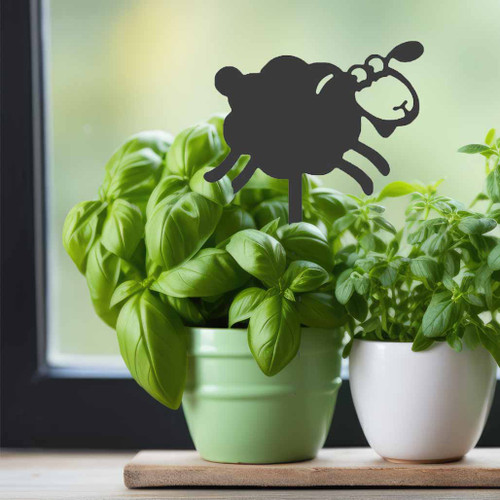 Mini Sheep Pot Plant Art – Corten Steel