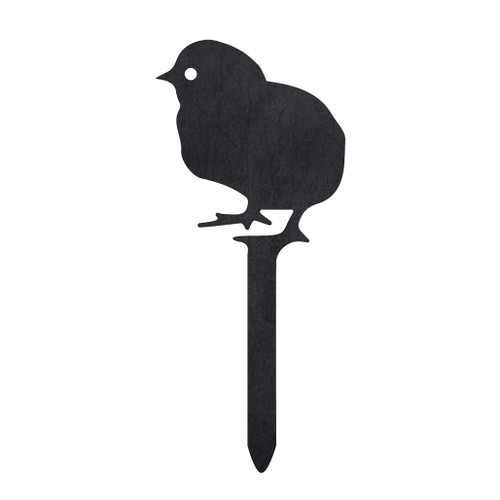 Chick 2 Garden Art – Black Steel