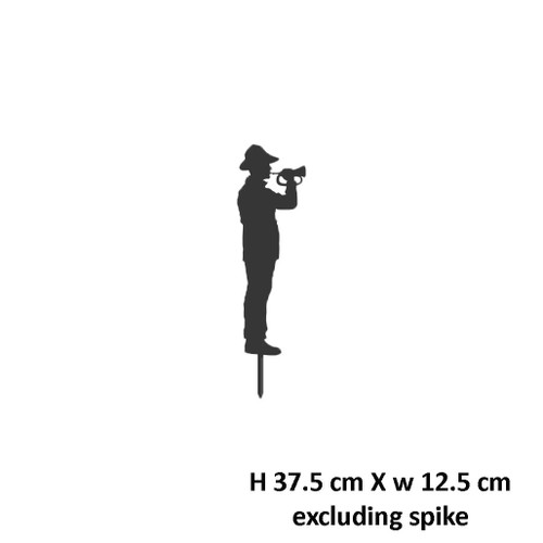 Small Soldier Bugler Garden Art – Corten Steel