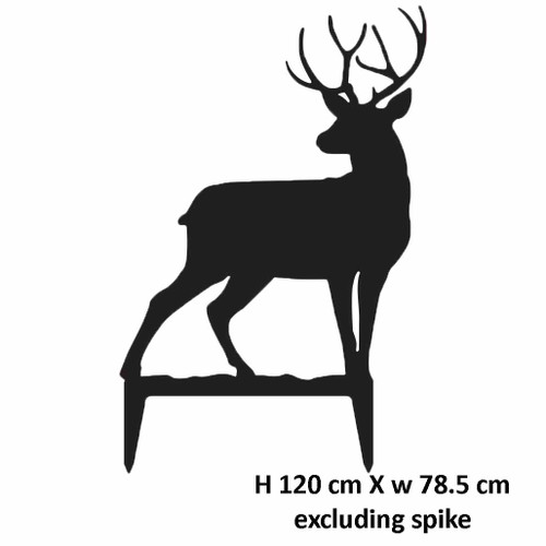 Large Standing Stag Garden Art – Corten Steel