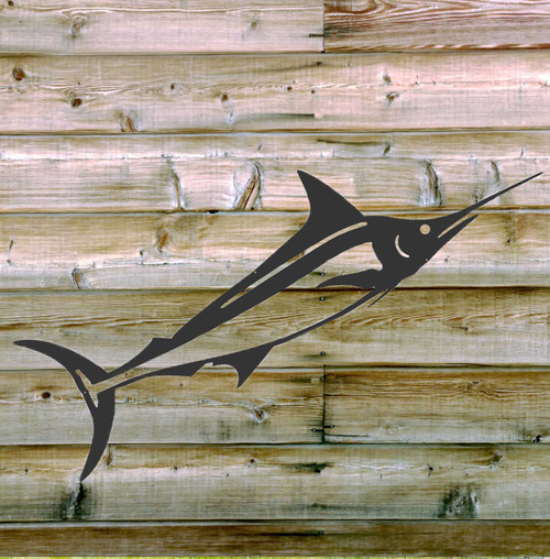 BAMA662 Marlin Lge Corten Steel Wall Art