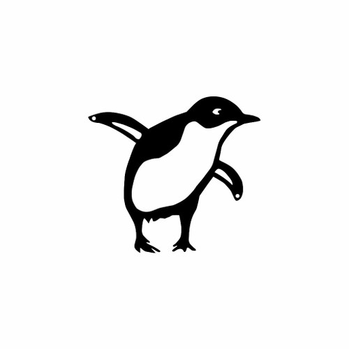 Penguin Metal Wall Art – Black Steel