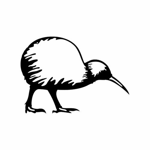Kiwi Metal Wall Art – Black Steel