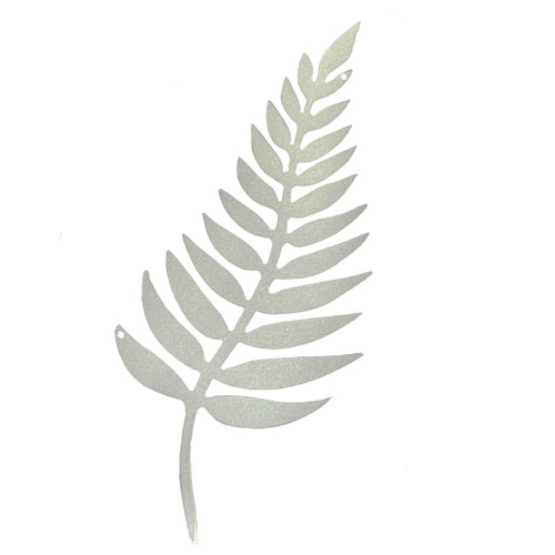 Silver Fern Metal Wall Art - Silver Steel