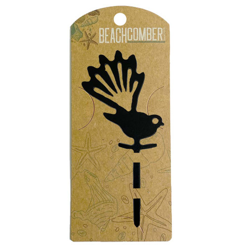 Tiny Fantail Pot Plant Decoration - Black Steel