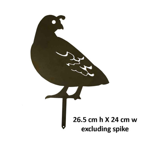 Female Quail Garden Art – Corten Steel