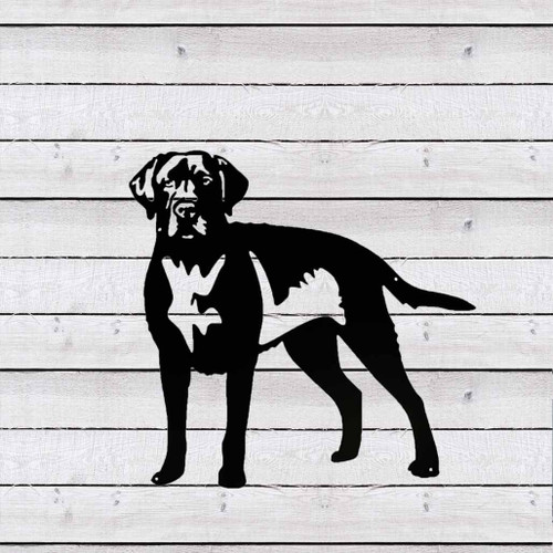 Labrador Metal Wall Art – Black Steel