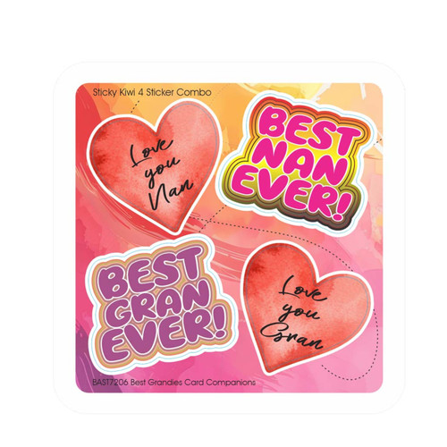 4 Sticker combo Best Grandies - Nan