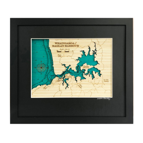 Whaingaroa / Raglan Harbour Small Bamboo Art Map