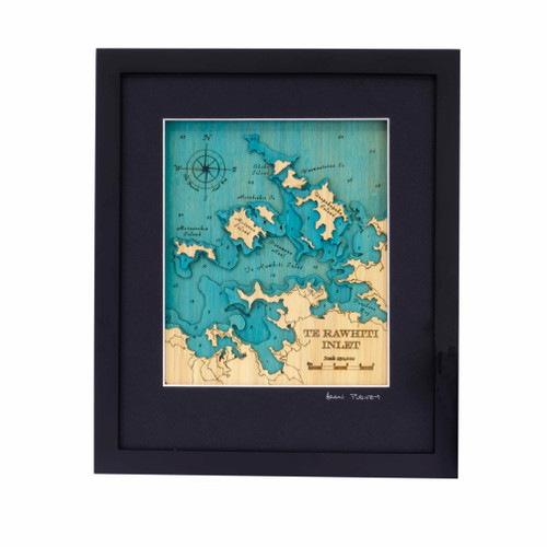 Te Rāwhiti Inlet Small Bamboo Art Map