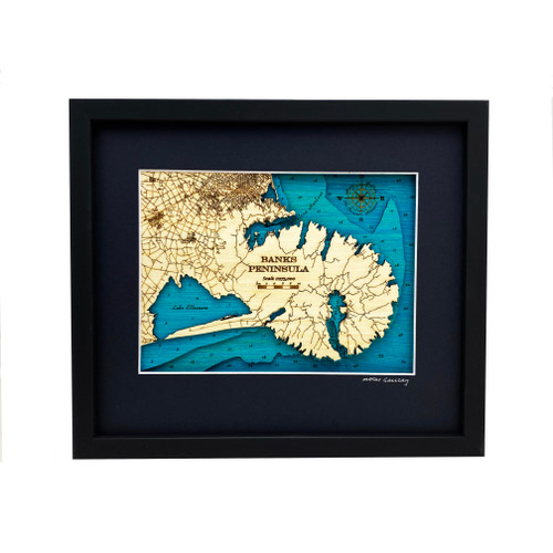 Banks Peninsula Small Bamboo Art Map