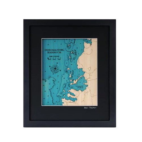 Coromandel Harbour Small Bamboo Art Map