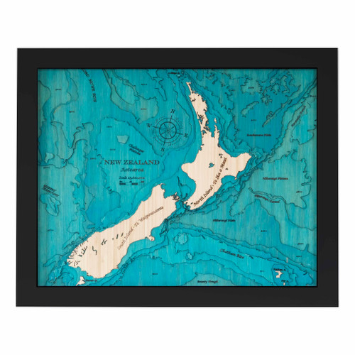 Aotearoa New Zealand Medium Bamboo Art Map
