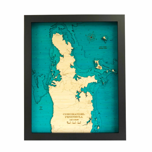 Coromandel Peninsula Medium Bamboo Art Map